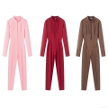 Women's Slim Fit Sporty Yoga Jumpsuit Long Sleeve Cotton Blend Catsuit With Zipper Mock Neck One Piece Bodycon Romper For Activewear Streetwear Women's Slim Fit Sporty Yoga Jumpsuit Long Sleeve Cotton Blend Catsuit With Zipper Mock Neck One Piece Bodycon Romper For Activewear Streetwear