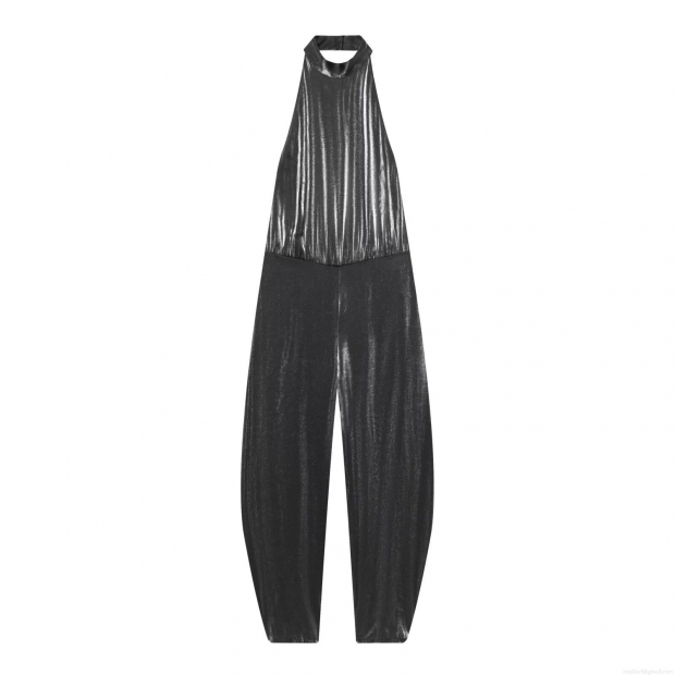 Sexy Halter Neck Backless Jumpsuit Metallic Shimmer Sleeveless Wide Leg Long Pants Party Clubwear Vacation Women Jumpsuits Rompers High Waist Sexy Halter Neck Backless Jumpsuit Metallic Shimmer Sleeveless Wide Leg Long Pants Party Clubwear Vacation Women Jumpsuits Rompers High Waist