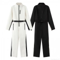 Women Waterproof One Piece Ski Suit Windproof Fleece Lined Winter Jumpsuit With Belt Functional Outdoor Snow Sportswear Slim Fit Sporty Bodysuit Women Waterproof One Piece Ski Suit Windproof Fleece Lined Winter Jumpsuit With Belt Functional Outdoor Snow Sportswear Slim Fit Sporty Bodysuit