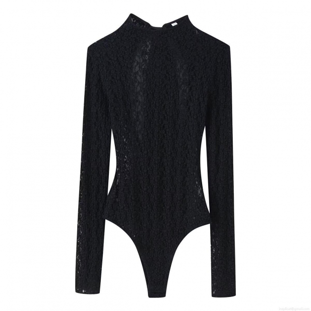 Women Sexy Black Lace Bodysuit Long Sleeve Stand Collar Satin Bow Tie Back Bodysuit Elegant Slim Fit Bodysuit With 3 Snaps Crotch Jumpsuit Top Party Clubwear Women Sexy Black Lace Bodysuit Long Sleeve Stand Collar Satin Bow Tie Back Bodysuit Elegant Slim Fit Bodysuit With 3 Snaps Crotch Jumpsuit Top Party Clubwear