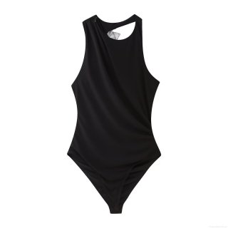 Women's Sexy Backless Bodysuit Rhinestone Bow Halter Neck Jumpsuit Polyester Slim Fit Sleeveless Party Clubwear Black Women's Sexy Backless Bodysuit Rhinestone Bow Halter Neck Jumpsuit Polyester Slim Fit Sleeveless Party Clubwear Black