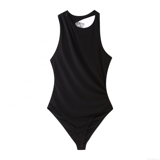 Women's Sexy Backless Bodysuit Rhinestone Bow Halter Neck Jumpsuit Polyester Slim Fit Sleeveless Party Clubwear Black Women's Sexy Backless Bodysuit Rhinestone Bow Halter Neck Jumpsuit Polyester Slim Fit Sleeveless Party Clubwear Black