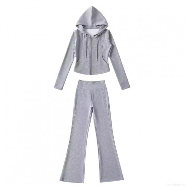 Women's Casual Sports Set Polyester Zip Up Short Hoodie Jacket and High Waist Micro Flare Pants 2 Piece Lounge Yoga Outfits Solid Color Women's Casual Sports Set Polyester Zip Up Short Hoodie Jacket and High Waist Micro Flare Pants 2 Piece Lounge Yoga Outfits Solid Color