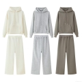 Women's Oversized Fleece Lined Hoodie And Wide Leg Sweatpants Set Solid Color Long Sleeve Pullover Hooded Sweatshirt Loose Tracksuit Bottoms Autumn Winter Casual Loungewear Two Piece Outfits Women's Oversized Fleece Lined Hoodie And Wide Leg Sweatpants Set Solid Color Long Sleeve Pullover Hooded Sweatshirt Loose Tracksuit Bottoms Autumn Winter Casual Loungewear Two Piece Outfits