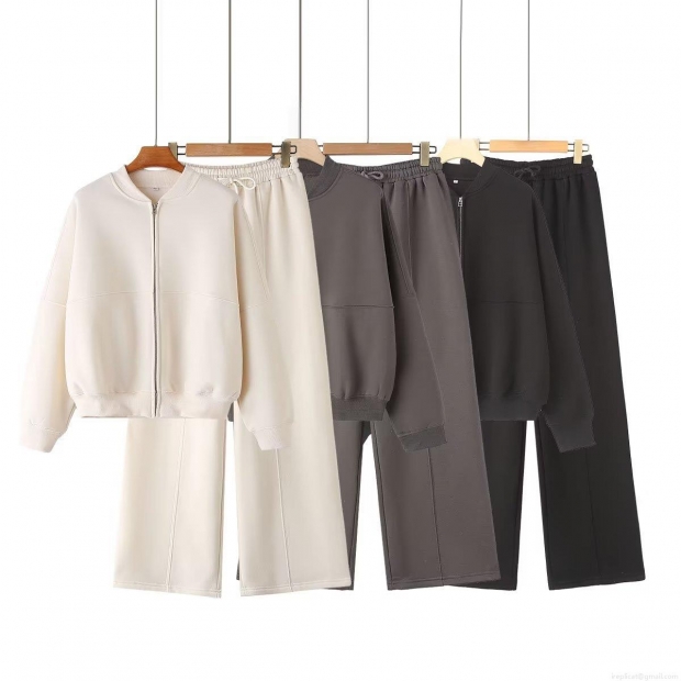 Women's Two Piece Fleece Lined Tracksuit Zip Up Stand Collar Sweatshirt And High Waist Wide Leg Pants Set Solid Casual Loungewear For Winter Autumn Women's Two Piece Fleece Lined Tracksuit Zip Up Stand Collar Sweatshirt And High Waist Wide Leg Pants Set Solid Casual Loungewear For Winter Autumn