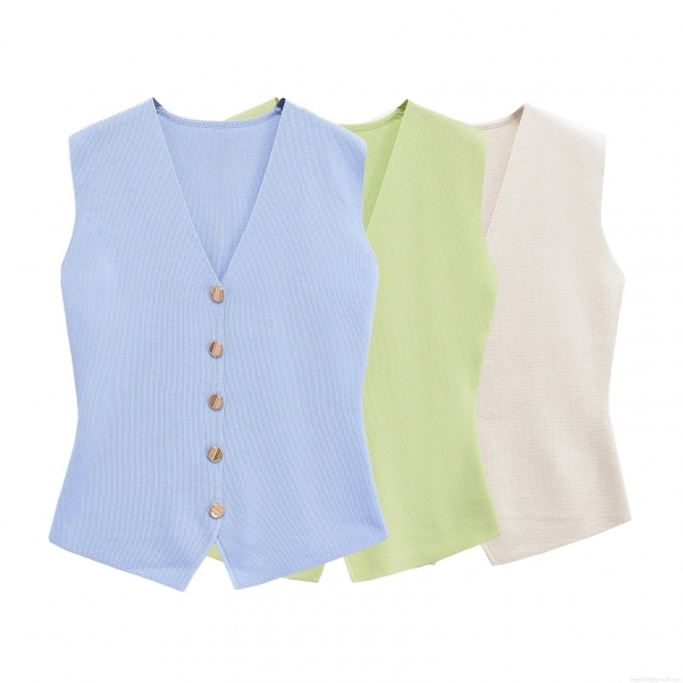 Women's Casual Elegant Knit V-Neck Vest And Pleated Patchwork Long Skirt Set With Gold Buttons Sleeveless Knitwear Waistcoat And High Waist Flowy Skirt For Women Streetwear Women's Casual Elegant Knit V-Neck Vest And Pleated Patchwork Long Skirt Set With Gold Buttons Sleeveless Knitwear Waistcoat And High Waist Flowy Skirt For Women Streetwear