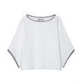 Women's Contrast Stitching Knitted 2 Piece Set White Knitted Short Sleeve Top And Mini Skirt Casual Streetwear Knitwear Outfit For Women Women's Contrast Stitching Knitted 2 Piece Set White Knitted Short Sleeve Top And Mini Skirt Casual Streetwear Knitwear Outfit For Women