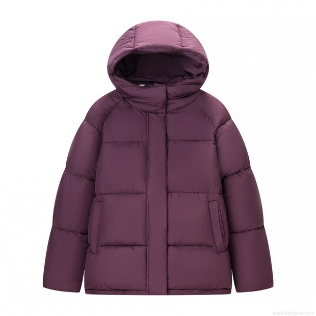 Women's Oversized Hooded Padded Jacket Polyester Quilted Thick Warm Winter Puffer Coat Solid Purple Casual Outdoor Streetwear Outerwear For Women Women's Oversized Hooded Padded Jacket Polyester Quilted Thick Warm Winter Puffer Coat Solid Purple Casual Outdoor Streetwear Outerwear For Women