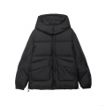 Women's Fashion Loose Hooded Padded Jacket Winter Warm Windproof 100% Polyester Thick Outerwear With Zipper Pockets Casual Streetwear Coat For Women Women's Fashion Loose Hooded Padded Jacket Winter Warm Windproof 100% Polyester Thick Outerwear With Zipper Pockets Casual Streetwear Coat For Women