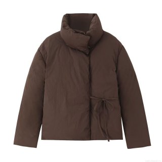 Women Casual Solid Thickened Puffer Jacket Stand Collar Tie Waist Loose Polyester Cotton Padded Coat Winter Warm Outerwear Streetwear Women Casual Solid Thickened Puffer Jacket Stand Collar Tie Waist Loose Polyester Cotton Padded Coat Winter Warm Outerwear Streetwear