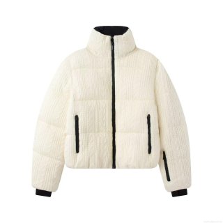Women's Fashion Cable Knit Puffer Jacket Polyester Silk Cotton Filling Standing Collar Zipper Outerwear White Winter Ski Casual Streetwear Coat Women's Fashion Cable Knit Puffer Jacket Polyester Silk Cotton Filling Standing Collar Zipper Outerwear White Winter Ski Casual Streetwear Coat