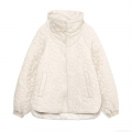 Women's Fashion Flower Shape Quilted Jacket High Neck Button Down Puffer Coat With Polyester Cotton Filling Casual Winter Autumn Streetwear Outerwear For Women Women's Fashion Flower Shape Quilted Jacket High Neck Button Down Puffer Coat With Polyester Cotton Filling Casual Winter Autumn Streetwear Outerwear For Women