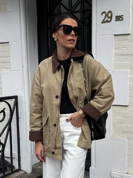 Women's Fashion Corduroy Patchwork Lapel Padded Jacket Workwear Style Multi-Pocket Button Down Loose Warm Coat Outerwear for Autumn Winter Women's Fashion Corduroy Patchwork Lapel Padded Jacket Workwear Style Multi-Pocket Button Down Loose Warm Coat Outerwear for Autumn Winter