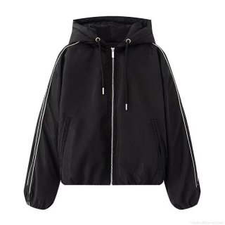 Women's Autumn Winter Hooded Puffer Jacket Polyester Padded Coat With Contrast Trim Zipper Closure Loose Fit Streetwear Warm Outerwear Women's Autumn Winter Hooded Puffer Jacket Polyester Padded Coat With Contrast Trim Zipper Closure Loose Fit Streetwear Warm Outerwear