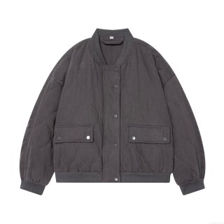 Women's Loose Quilted Puffer Jacket Polyester Wave Pattern Padded Baseball Jacket Double Pockets Winter Warm Outerwear Streetwear Casual Coat Women's Loose Quilted Puffer Jacket Polyester Wave Pattern Padded Baseball Jacket Double Pockets Winter Warm Outerwear Streetwear Casual Coat