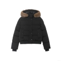 Women's Winter Puffer Jacket With Faux Fur Trim Hooded Thick Warm Polyester Cotton Padded Coat Solid Color Loose Streetwear Outerwear For Women Women's Winter Puffer Jacket With Faux Fur Trim Hooded Thick Warm Polyester Cotton Padded Coat Solid Color Loose Streetwear Outerwear For Women