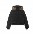Women's Winter Hooded Puffer Jacket With Faux Fur Collar Warm Polyester Padded Coat Slim Fit Quilted Short Outerwear For Casual Daily Wear Women's Winter Hooded Puffer Jacket With Faux Fur Collar Warm Polyester Padded Coat Slim Fit Quilted Short Outerwear For Casual Daily Wear