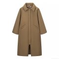 Women's Winter Long Padded Coat Warm Quilted Parka Jacket Turn-down Collar Casual Solid Color Outerwear With Pockets Loose Fit Overcoat For Ladies Women's Winter Long Padded Coat Warm Quilted Parka Jacket Turn-down Collar Casual Solid Color Outerwear With Pockets Loose Fit Overcoat For Ladies