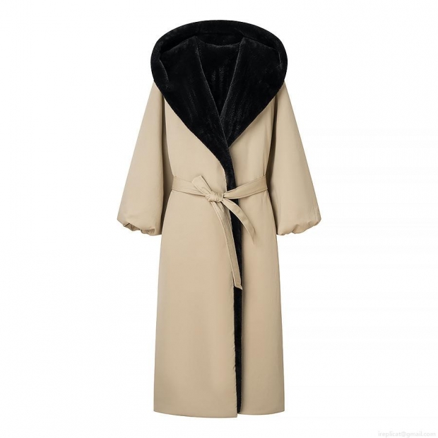 Women's Fashion Long Hooded Cotton-Padded Coat Spandex Fabric With Black Faux Fur Lining Belted Tie Waist Loose Fit Warm Winter Outerwear Casual Trench Style Jacket Women's Fashion Long Hooded Cotton-Padded Coat Spandex Fabric With Black Faux Fur Lining Belted Tie Waist Loose Fit Warm Winter Outerwear Casual Trench Style Jacket