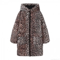 Women's Leopard Print Hooded Padded Coat Long Oversized Winter Warm Jacket With Zipper Closure Casual Fashion Outerwear For Ladies Women's Leopard Print Hooded Padded Coat Long Oversized Winter Warm Jacket With Zipper Closure Casual Fashion Outerwear For Ladies