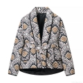 Women's Ethnic Geometric Print Quilted Jacket Warm Padded Cotton Puffer Coat With Belt V-Neck Casual Autumn Winter Outerwear Women's Ethnic Geometric Print Quilted Jacket Warm Padded Cotton Puffer Coat With Belt V-Neck Casual Autumn Winter Outerwear