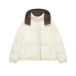 Women's Fashion Hooded Puffer Jacket Contrasting Lining Quilted Cotton-Padded Coat Mid-Length Warm Winter Outerwear For Women Women's Fashion Hooded Puffer Jacket Contrasting Lining Quilted Cotton-Padded Coat Mid-Length Warm Winter Outerwear For Women