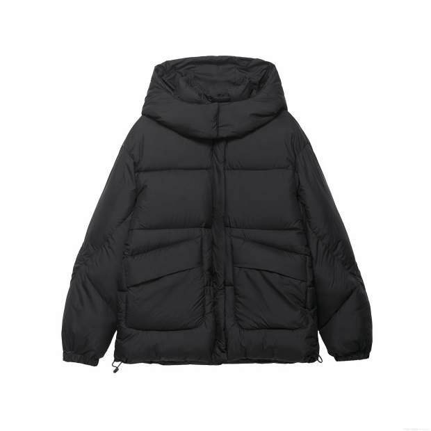 Women's Vintage Solid Color Hooded Puffer Jacket Quilted Warm Padded Coat With Zipper And Pockets Windproof Mid-length Outerwear For Winter Spring Women's Vintage Solid Color Hooded Puffer Jacket Quilted Warm Padded Coat With Zipper And Pockets Windproof Mid-length Outerwear For Winter Spring