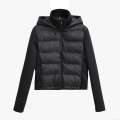 Women's Casual Black Hooded Puffer Jacket Quilted Stitching Long Sleeve Slim Fit Warm Padded Coat Outwear For Winter Women's Casual Black Hooded Puffer Jacket Quilted Stitching Long Sleeve Slim Fit Warm Padded Coat Outwear For Winter