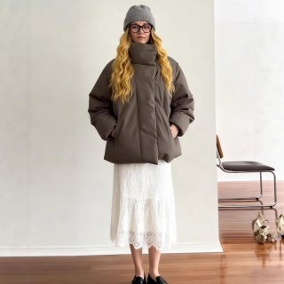 Women's Puffer Jacket Casual Stand Collar Solid Color Cotton Padded Coat Polyester Cotton Blend Winter Warm Outerwear For Women Ladies Women's Puffer Jacket Casual Stand Collar Solid Color Cotton Padded Coat Polyester Cotton Blend Winter Warm Outerwear For Women Ladies
