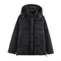 Women's Hooded Puffer Jacket Quilted Polyester Mid Length Drawstring Hem Winter Warm Overcoat Casual Oversized Streetwear Outerwear For Women Women's Hooded Puffer Jacket Quilted Polyester Mid Length Drawstring Hem Winter Warm Overcoat Casual Oversized Streetwear Outerwear For Women