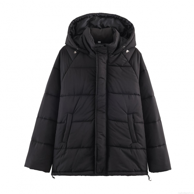Women's Hooded Puffer Jacket Quilted Polyester Mid Length Drawstring Hem Winter Warm Overcoat Casual Oversized Streetwear Outerwear For Women Women's Hooded Puffer Jacket Quilted Polyester Mid Length Drawstring Hem Winter Warm Overcoat Casual Oversized Streetwear Outerwear For Women