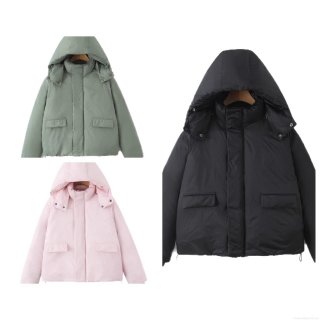 Women's Winter Oversized Padded Jacket Fashion Casual Detachable Hooded Cotton Coat Warm Windproof Short Parka Outerwear With Drawstring Hem Women's Winter Oversized Padded Jacket Fashion Casual Detachable Hooded Cotton Coat Warm Windproof Short Parka Outerwear With Drawstring Hem