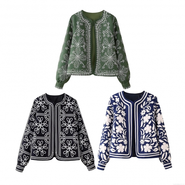 Women's Vintage Floral Print Quilted Jacket Round Neck Long Sleeve Lightweight Thin Cotton Padded Outwear Streetwear Ethnic Style Casual Coats Women's Vintage Floral Print Quilted Jacket Round Neck Long Sleeve Lightweight Thin Cotton Padded Outwear Streetwear Ethnic Style Casual Coats