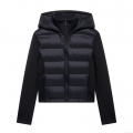 Women's Fashion Hooded Patchwork Puffer Jacket Casual Loose Long Sleeve Zip Up Quilted Cotton Padded Short Outerwear For Autumn Winter Streetwear Lady Women's Fashion Hooded Patchwork Puffer Jacket Casual Loose Long Sleeve Zip Up Quilted Cotton Padded Short Outerwear For Autumn Winter Streetwear Lady