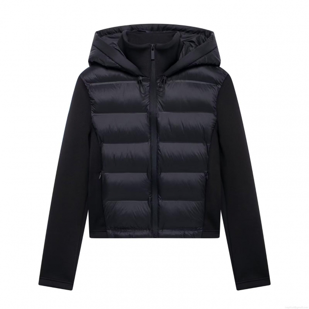 Women's Fashion Hooded Patchwork Puffer Jacket Casual Loose Long Sleeve Zip Up Quilted Cotton Padded Short Outerwear For Autumn Winter Streetwear Lady Women's Fashion Hooded Patchwork Puffer Jacket Casual Loose Long Sleeve Zip Up Quilted Cotton Padded Short Outerwear For Autumn Winter Streetwear Lady
