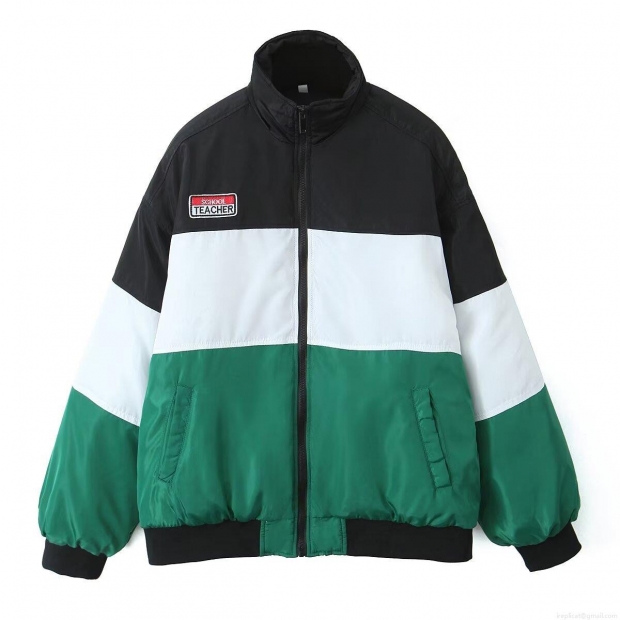 Women's Color Block Puffer Jacket Fashion Patch Embroidery Stand Collar Long Sleeve Padded Coat Windproof Streetwear Outerwear For Casual Winter Spring Women's Color Block Puffer Jacket Fashion Patch Embroidery Stand Collar Long Sleeve Padded Coat Windproof Streetwear Outerwear For Casual Winter Spring