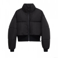 Women's Cropped Puffer Jacket Stand Collar Long Sleeve Quilted Cotton-padded Outerwear Loose Polyester Zipper Coat Streetwear Autumn Winter Women's Cropped Puffer Jacket Stand Collar Long Sleeve Quilted Cotton-padded Outerwear Loose Polyester Zipper Coat Streetwear Autumn Winter