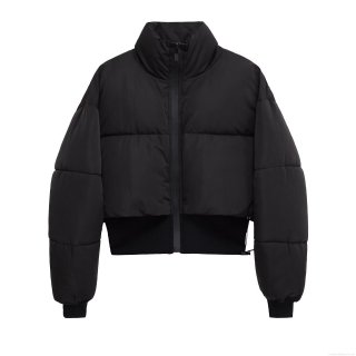 Women's Cropped Puffer Jacket Stand Collar Long Sleeve Quilted Cotton-padded Outerwear Loose Polyester Zipper Coat Streetwear Autumn Winter Women's Cropped Puffer Jacket Stand Collar Long Sleeve Quilted Cotton-padded Outerwear Loose Polyester Zipper Coat Streetwear Autumn Winter