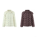 Women's Retro Floral Print Hooded Quilted Jacket Long Sleeve Winter Puffer Coat With Pockets Casual Streetwear Outdoor Warm Outwear Women's Retro Floral Print Hooded Quilted Jacket Long Sleeve Winter Puffer Coat With Pockets Casual Streetwear Outdoor Warm Outwear