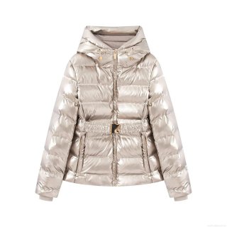 Women's Metallic Shiny Hooded Puffer Jacket Waterproof Thick Padded Coat With Waist Belt Windproof Long Sleeve Outwear For Winter Casual Fashion Warm Women's Metallic Shiny Hooded Puffer Jacket Waterproof Thick Padded Coat With Waist Belt Windproof Long Sleeve Outwear For Winter Casual Fashion Warm