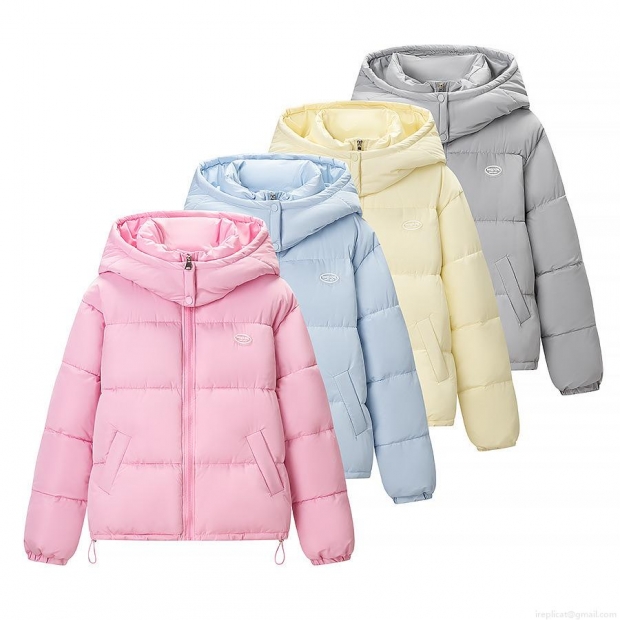 Women's Hooded Winter Puffer Jacket Sweet Macaron Color Loose Fit Padded Coat Warm Quilted Outerwear With Drawstring Hem Full Zip Parka For Daily Travel Women's Hooded Winter Puffer Jacket Sweet Macaron Color Loose Fit Padded Coat Warm Quilted Outerwear With Drawstring Hem Full Zip Parka For Daily Travel