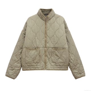 Women's Winter Casual Quilted Padded Jacket Stand Collar Zip Up Short Coat With Pockets Solid Color Polyester Tencel Warm Outwear Women's Winter Casual Quilted Padded Jacket Stand Collar Zip Up Short Coat With Pockets Solid Color Polyester Tencel Warm Outwear