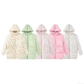 Women's Sweet Floral Hooded Puffer Jacket Warm Cotton Blend Windproof Mid-length Coat Casual Retro Bubble Sleeve Winter Outwear With Large Pockets Women's Sweet Floral Hooded Puffer Jacket Warm Cotton Blend Windproof Mid-length Coat Casual Retro Bubble Sleeve Winter Outwear With Large Pockets