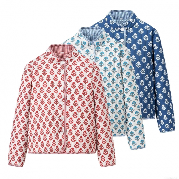 Women's Quilted Floral Print Cotton Padded Jacket Casual Stand Collar Double Sided Long Sleeve Warm Coat Fashion Outerwear For Fall Winter Women's Quilted Floral Print Cotton Padded Jacket Casual Stand Collar Double Sided Long Sleeve Warm Coat Fashion Outerwear For Fall Winter