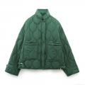 Women's Winter Casual Quilted Hooded Cotton Padded Jacket Loose Fit Warm Solid Color Outerwear With Large Pockets And Drawstring Long Sleeve Windproof Coat Women's Winter Casual Quilted Hooded Cotton Padded Jacket Loose Fit Warm Solid Color Outerwear With Large Pockets And Drawstring Long Sleeve Windproof Coat