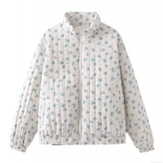 Women's Floral Quilted Jacket Stand Collar Zipper Puffer Coat Winter Warm Outwear Polyester Cotton Blend Floral Print Lightweight Padded Jacket For Women Women's Floral Quilted Jacket Stand Collar Zipper Puffer Coat Winter Warm Outwear Polyester Cotton Blend Floral Print Lightweight Padded Jacket For Women
