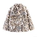 Women's Fashion Leopard Print Faux Fur Coat Large Lapel Long Sleeve Artificial Hair Jacket Autumn Winter Thick Warm Outerwear Streetwear Casual Fluffy Top Women's Fashion Leopard Print Faux Fur Coat Large Lapel Long Sleeve Artificial Hair Jacket Autumn Winter Thick Warm Outerwear Streetwear Casual Fluffy Top