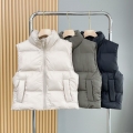Women's Short Puffer Vest With Stand Collar Down Cotton Padded Sleeveless Jacket Warm Winter Windproof Streetwear Casual Outwear For Ladies Women's Short Puffer Vest With Stand Collar Down Cotton Padded Sleeveless Jacket Warm Winter Windproof Streetwear Casual Outwear For Ladies