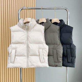 Women's Short Puffer Vest With Stand Collar Down Cotton Padded Sleeveless Jacket Warm Winter Windproof Streetwear Casual Outwear For Ladies Women's Short Puffer Vest With Stand Collar Down Cotton Padded Sleeveless Jacket Warm Winter Windproof Streetwear Casual Outwear For Ladies