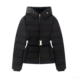 Women's Hooded Cotton Padded Jacket Waterproof Black Quilted Coat With Belt Slim Fit Warm Winter Outerwear Casual Short Puffer Coat Women's Hooded Cotton Padded Jacket Waterproof Black Quilted Coat With Belt Slim Fit Warm Winter Outerwear Casual Short Puffer Coat